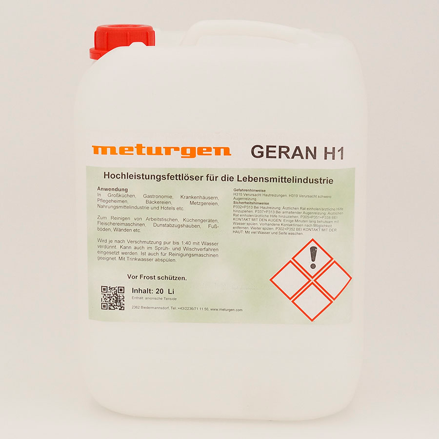 Geran H1 High-Performance Cleaner for the food industry 20 LI