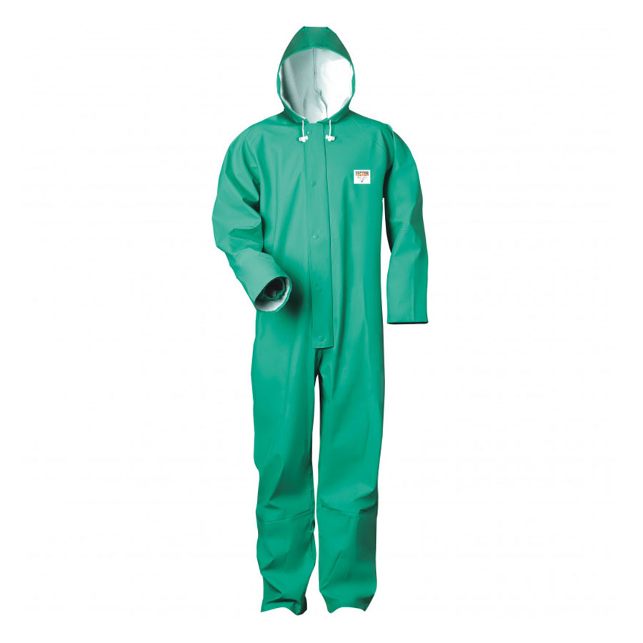 PVC Overall green with hood