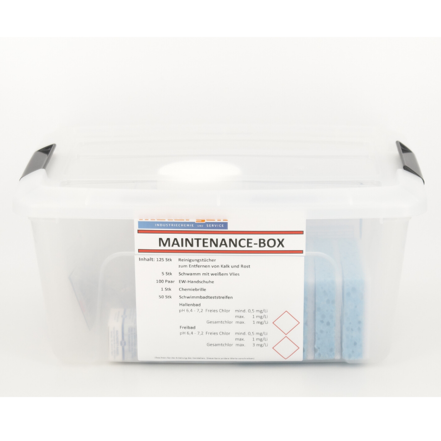 Maintenance-Box for swimming pools at a special price of € 98.00 (incl. VAT)